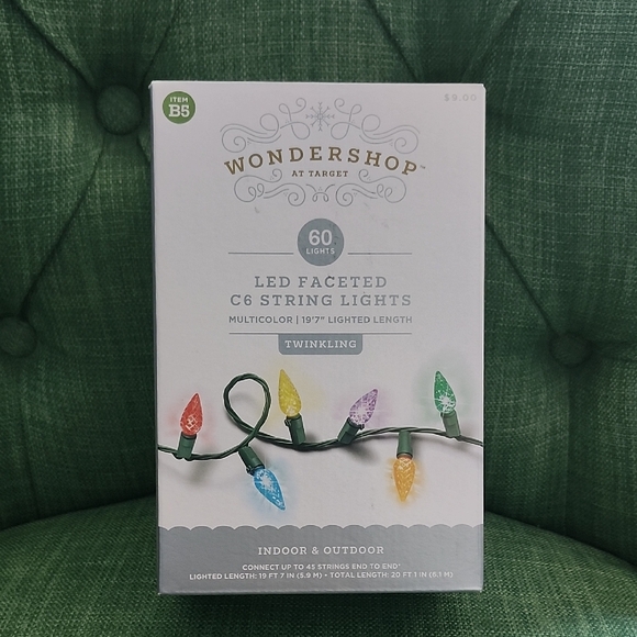 Wondershop Multicolor LED Faceted C6 Lights - Picture 1 of 4